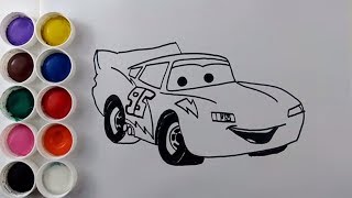 Arabalar Şimşek mekkuin çizgi film izle  disney cars coloring pages for kids [upl. by Arreyt]