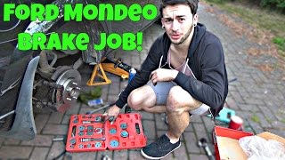 How To Replace Ford Mondeo Rear Brakes [upl. by Drofub]