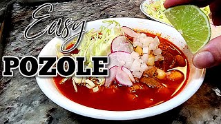 RED POZOLE  Pozole Rojo  How To Make Pozole EASY  Simply Mamá Cooks [upl. by Briscoe]