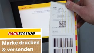 Paketmarke an Packstation drucken amp Paket verschicken [upl. by Elyrrad288]