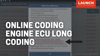 X431 PAD V  Engine ECU Long Coding  LAUNCH [upl. by Kcirej]