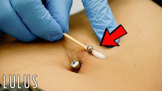 How To Clean Your Belly Piercing  Vlog 04 [upl. by Notrab633]