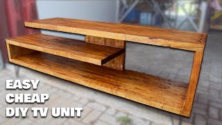 DIY TV stand build  woodworking [upl. by Nelrah]