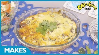 CBeebies Recipes  How to Make Greek Vegetarian Moussaka [upl. by Taylor]