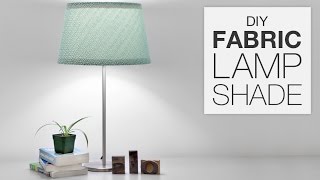 How to Cover a Lampshade with Fabric DIY Tutorial [upl. by Nibaj]