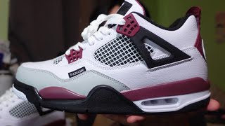 Jordan 4 Bordeaux From DHGate  Review  On Foot [upl. by Jenni]