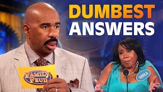 DUMBEST ANSWERS EVER Steve Harvey is SPEECHLESS Family Feud [upl. by Thorstein]