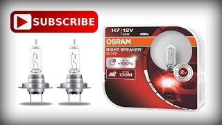 OSRAM H7 Night Breaker Silver 100  Unboxing amp Test Vs Standard H7 Halogen Light Bulbs [upl. by Lyrret272]