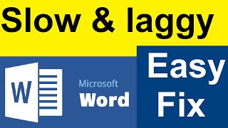 Microsoft word lagging windows 10Fix all problems [upl. by Riccio]