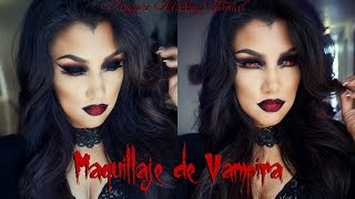 VAMPIRA maquillaje FACIL Sexy Vampire Makeup Tutorial  auroramakeup [upl. by Dickman]