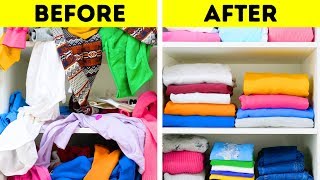 20 SPACESAVING CLOTHES FOLDING IDEAS [upl. by Osrick]