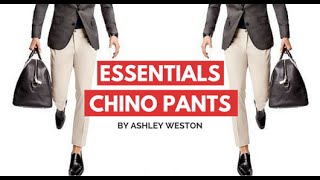 Chino Pants  Mens Wardrobe Essentials  Khakis Chinos Navy Tan Brown [upl. by Ahsyia988]