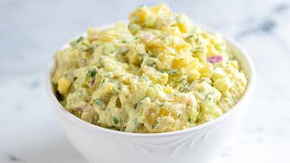 Easy Creamy Potato Salad Recipe [upl. by Kinemod606]