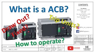 Episode 2  What is a ACB Air Circuit Breaker Trip Units drawout explained by a MampE engineer [upl. by Huesman23]