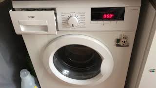 Logik L712WM13 Washing machine Final spin 1200 rpm and overview [upl. by Eidod]