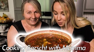 Momma cooks Borscht Ukrainian Beet Soup [upl. by Sallyann]