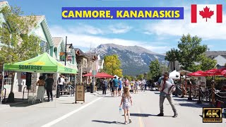 Canmore Kananaskis Alberta Canada  Summer Walking Tour 4K [upl. by Elrae197]