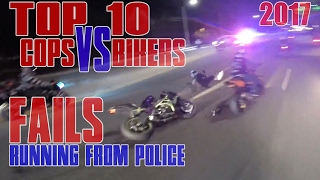 TOP 10 Bikers VS Cops Motorcycle Police Chase FAIL Compilation Cop WINS Bikes RUNNING From The COPS [upl. by Shalna]