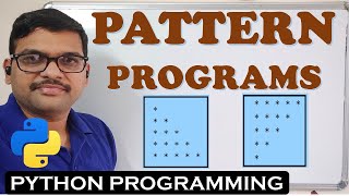 01  PATTERN PROGRAMS IN PYTHON PROGRAMMING [upl. by Ginnie]