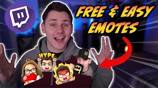 How To Make Twitch Emotes For FREE Fast And Easy [upl. by Christabelle]