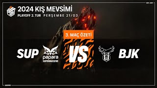 ŞL 2024 Kış Mevsimi  Playoff  SUP vs BJK  3 Maç Özeti [upl. by Argile]