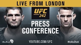 UFC 242 Press Conference Khabib vs Poirier [upl. by Namzzaj]