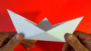 Como hacer un barco de papel  How to make a paper boat Origami [upl. by Harlow353]