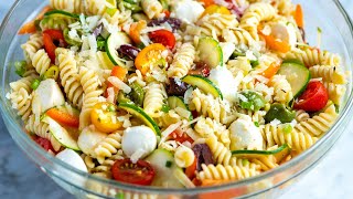 Quick and Easy Pasta Salad Recipe [upl. by Kosak]