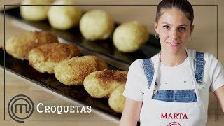 Croquetas de pollo tradicionales y sin gluten  Receta paso a paso con MARTA DE MASTERCHEF 6 [upl. by Hortensia]