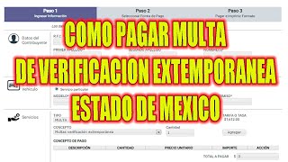 COMO PAGAR MULTA DE VERIFICACION EXTEMPORANEA EN EL ESTADO DE MÉXICO 2020 [upl. by Godding]