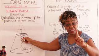 Form 2 Maths Volume of a Frustum [upl. by Kerwin]