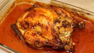 POULET RÔTI FARCI AVEC DU RIZ ET LÉGUMES FACILE CUISINE RAPIDE [upl. by Ap995]