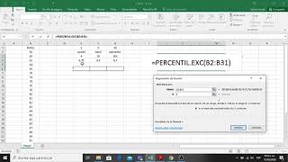 CUARTIL DECIL Y PERCENTIL EN EXCEL [upl. by Cloots]