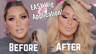 EASY HOW TO APPLY LACE WIGS TUTORIAL CHRISSPY [upl. by Tollman]