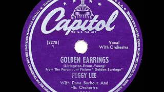 1948 HITS ARCHIVE Golden Earrings  Peggy Lee [upl. by Cutlerr]