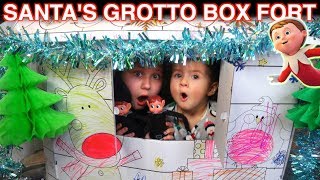 SANTAS GROTTO BOX FORT CHRISTMAS PRESENT FOR MY ELF ON THE SHELF [upl. by Elohcin]