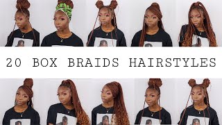 20 Ways To Style BoxBraids in UNDER 10 Minutes  LexclusiveTV [upl. by Olmsted]