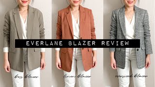 EVERLANE BLAZER REVIEW OVERSIZED BLAZER LINEN BLAZER BOSS BLAZER [upl. by Rachel829]