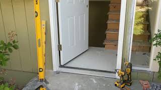 Jeld Wen Front Door Installation  Really crappy products and craftsmanship PART 1 [upl. by Aivitnahs]