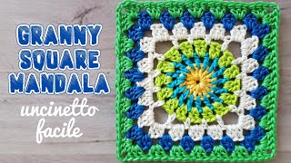 uncinetto facile  mattonella granny square MANDALA [upl. by Neeka]