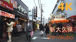 【4k】Tokyo walkShinōkubo 💗新大久保を散歩 [upl. by Ecirtael]