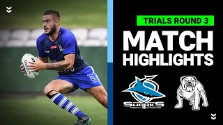 Sharks v Bulldogs Match Highlights  PreSeason Trials Round 3  NRL [upl. by Kennith]