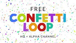 Confetti Falling Loop  Free Animation [upl. by Scotti]