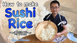 How to cook SUSHI RICE 🍣 〜寿司飯〜 easy Japanese home cooking recipe [upl. by Nileve656]