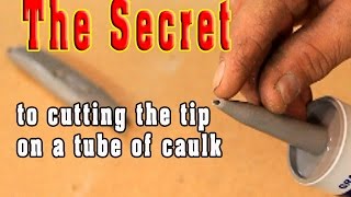 how to open a tube of caulk [upl. by Nosiddam]