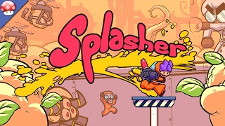 SPLASHER  Nintendo Switch Release Trailer [upl. by Ardnuaet]