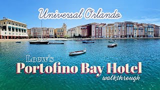 Walkthrough of Loews Portofino Bay Hotel at Universal Orlando  2021 [upl. by Debby]