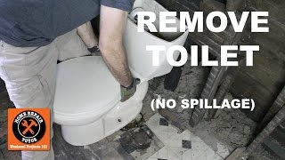 How to Remove a Toilet in a Bathroom Without Nasty Spillage StepbyStep  by Home Repair Tutor [upl. by Gordie]