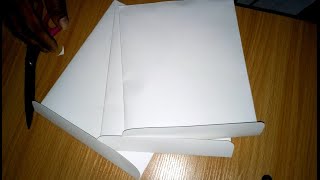 How to make an envelope using A3 paper and glue [upl. by Akirdnwahs]