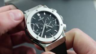 Hublot Classic Fusion Chronograph Titanium 521NX1171RX Functions amp Care [upl. by Keheley]